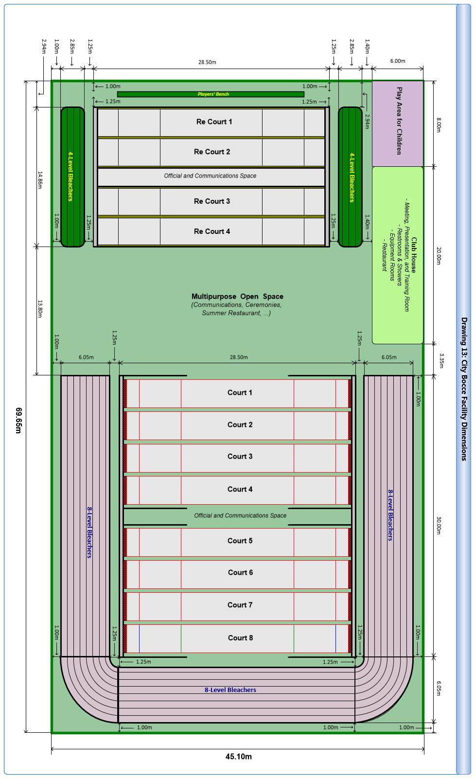 Drawing 13c - City Bocce Facility Dimensions Drawing 13c - City Bocce Facility Dimensions