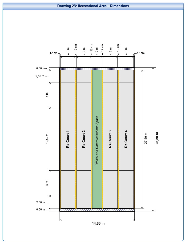 Drawing 23 - Recreational Area Dimensions Drawing 23 - Recreational Area Dimensions